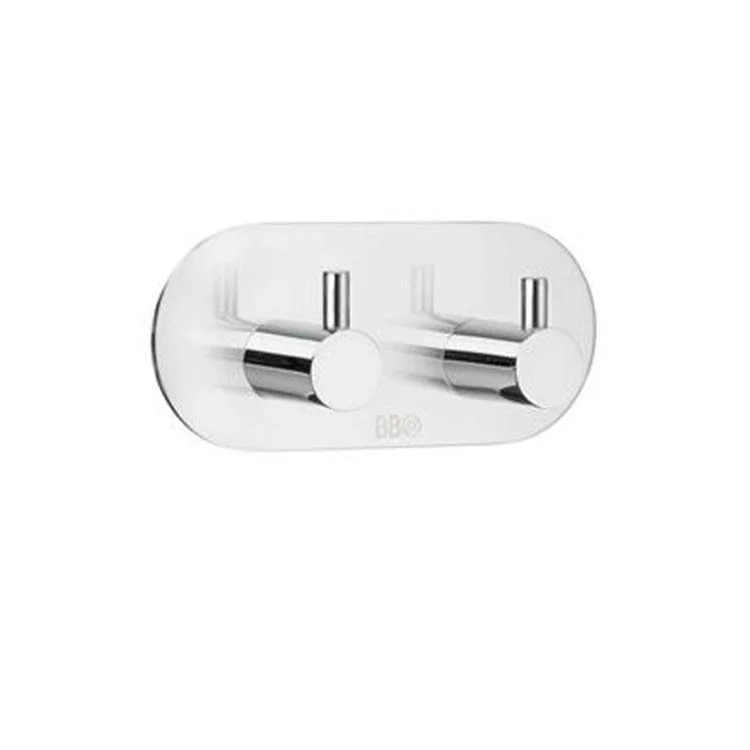 Hook Double Stainless Steel 3-3/4 x 1-1/4 x 1-7/8 Inch 1-1/4 Inch Wall Mount