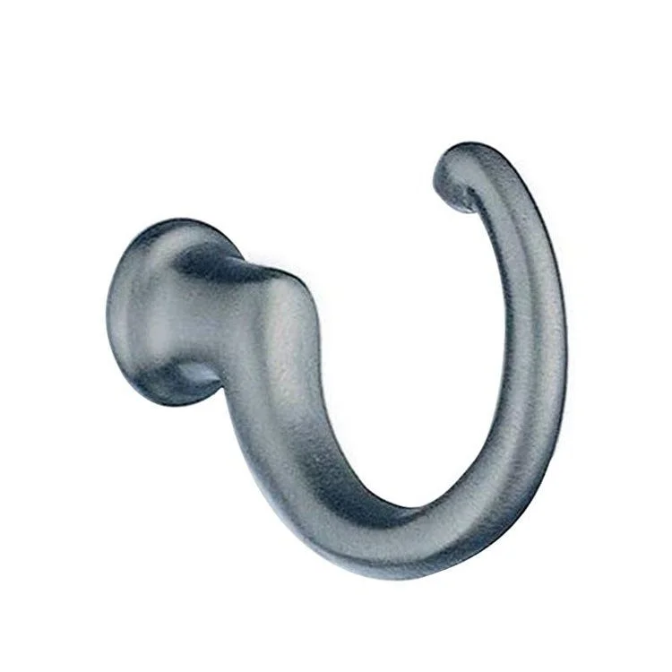 Hook Single Loop Brushed Chrome 1-3/8 Inch 1-1/4 Inch Wall Mount Zinc