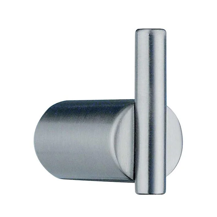 Hook Single Brushed Nickel 1-3/8 Inch 1-1/4 Inch Wall Mount Stainless Steel