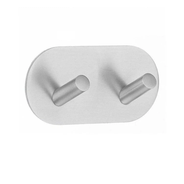 Hook Single White 3-7/8 x 1-1/4 x 1-7/8 Inch 1-1/4 Inch Wall Mount Stainless Steel