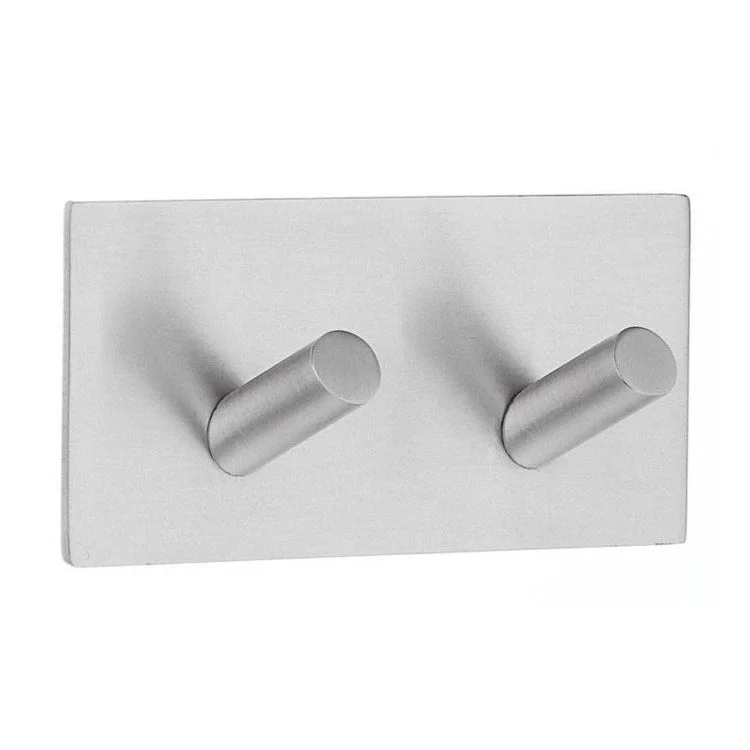 Hook Double White 3-1/2 x 1-1/4 x 1-3/4 Inch 1-1/4 Inch Wall Mount Stainless Steel