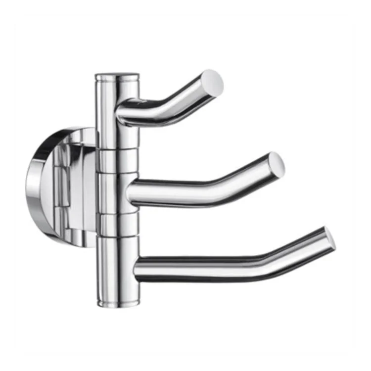 Hook Home Swing Arm Triple Polished Chrome 3-1/7 x 1-8/9 x 3-1/2 Inch 4-1/2 Inch Wall Mount Brass