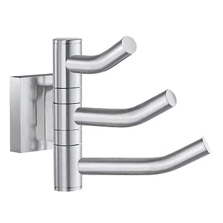 Hook House Swing Arm Triple Polished Chrome 3-1/2 x 3-1/7 x 1-4/7 Inch 2 Inch Wall Mount Brass